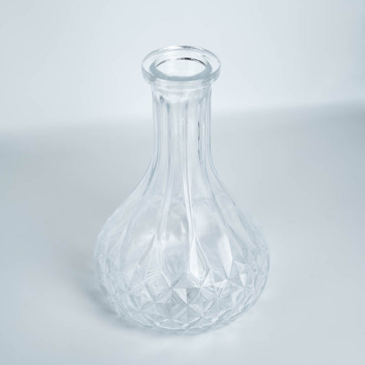 ダイヤ柄ドロップデザインシーシャ用ガラスベースボトル