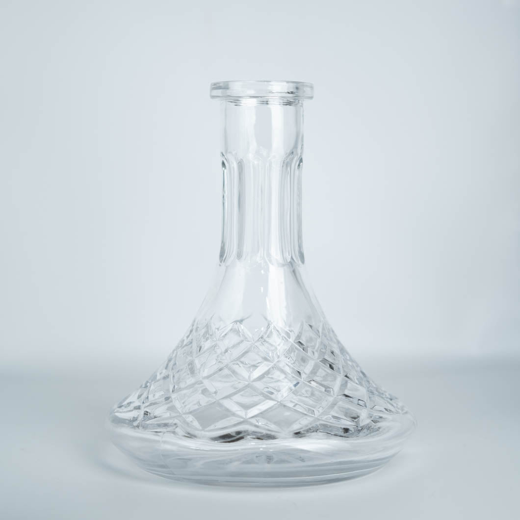 切子柄デザインシーシャ用ガラスベースボトル