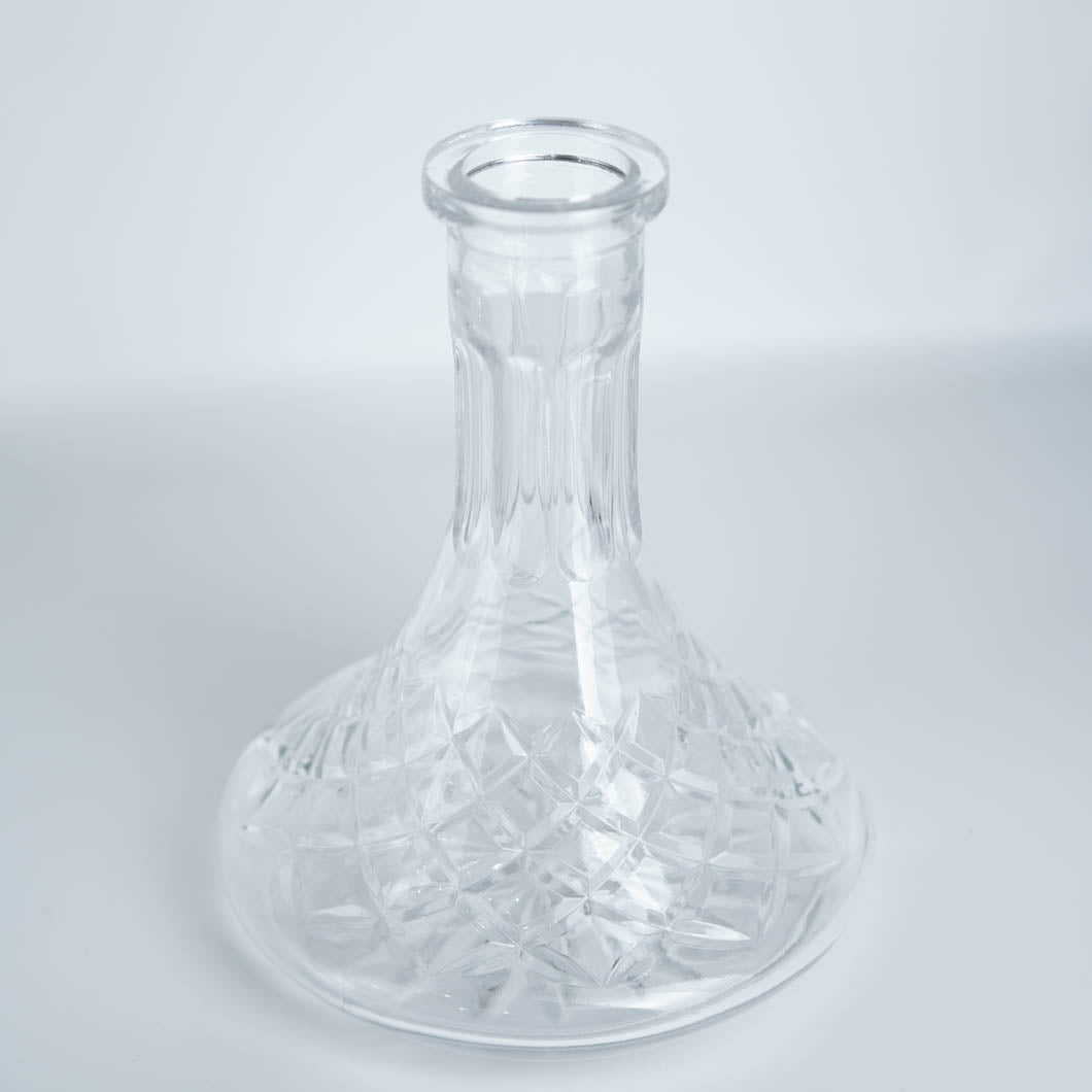 切子柄デザインシーシャ用ガラスベースボトル