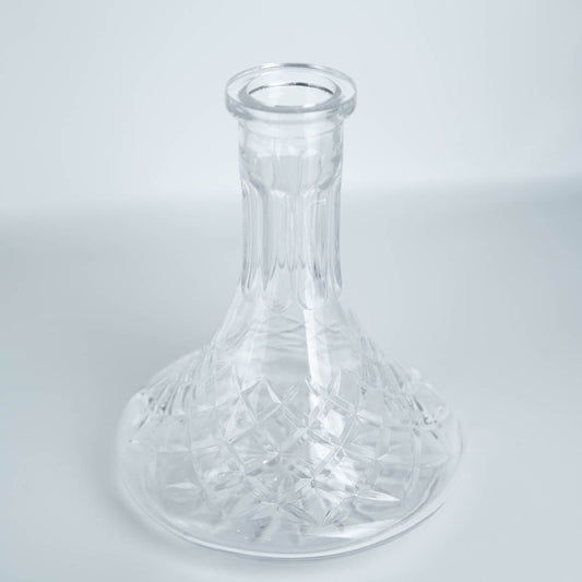 切子柄デザインシーシャ用ガラスベースボトル