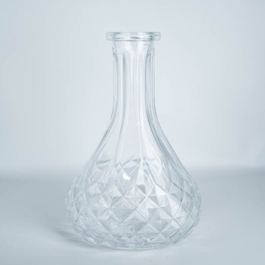 ダイヤ柄ドロップデザインシーシャ用ガラスベースボトル