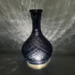 Shisha Glass Base Bottle -Large Drop Cross Line- Black