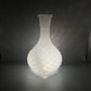 Shisha Glass Base Bottle -Large Drop Cross Line- White