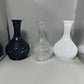 Hookah Glass Base Bottle -Large Drop Cross Line- Clear