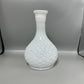 Shisha Glass Base Bottle -Large Drop Cross Line- White